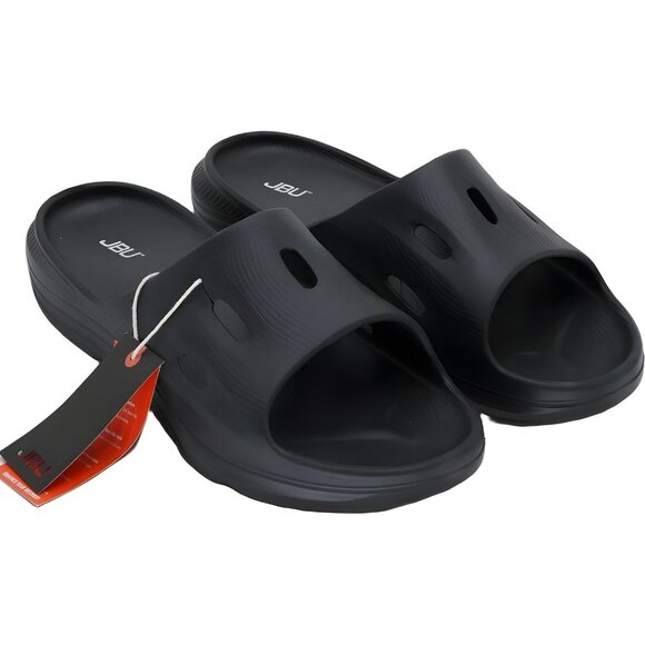 JBU Pillow Recovery Slide Sandals Black Comfort Slip-On Beach Pool Men's US 12 - Picture 4 of 6